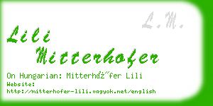 lili mitterhofer business card